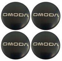 Изображение товара Наклейки на диски Omoda 60 мм с юбкой черные алюминиевые