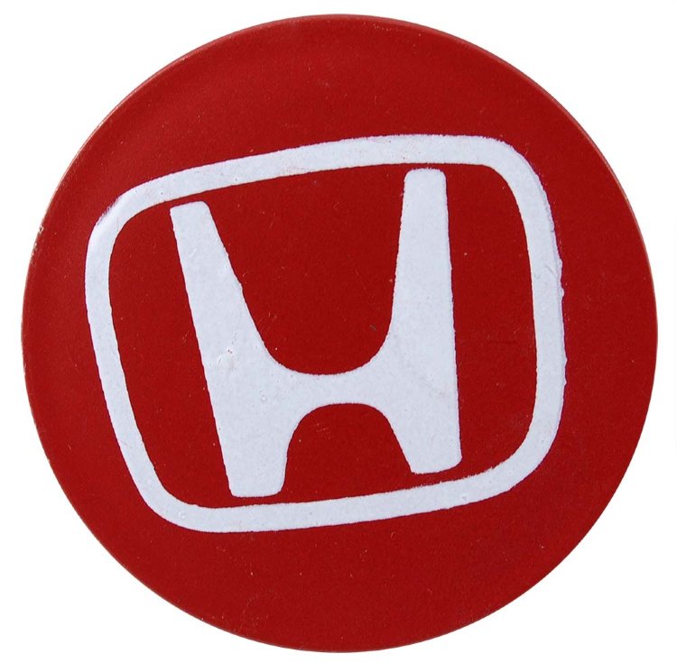 Колпачок на диски  Honda 69/64/12 ярко красный