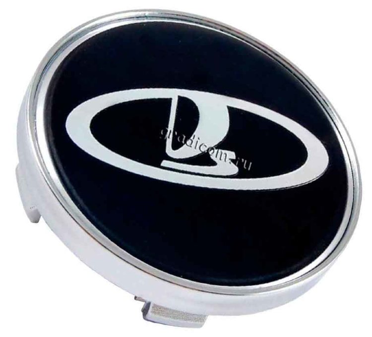 Колпачок на диски СМК 58/54/10 с логотипом Lada черный