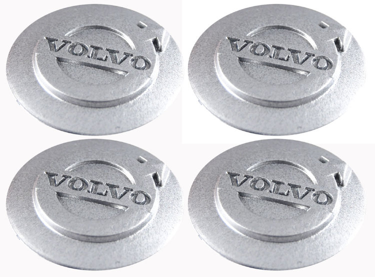Комплект объемных наклеек Volvo сфера 55 мм серебристые