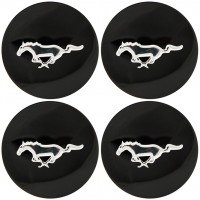 Изображение товара Наклейки на диски Mustang черный хром сфера 56 мм