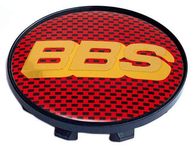 Колпачок на литые диски BBS 58/50/11 красный желтый