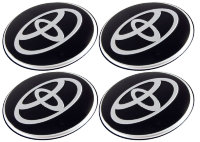 Изображение товара Наклейки на диски Toyota black с юбкой 74 мм   