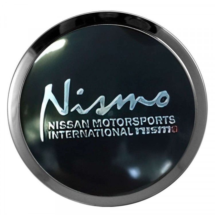 Заглушки для диска со стикером Nissan Nismo (64/60/6) черный