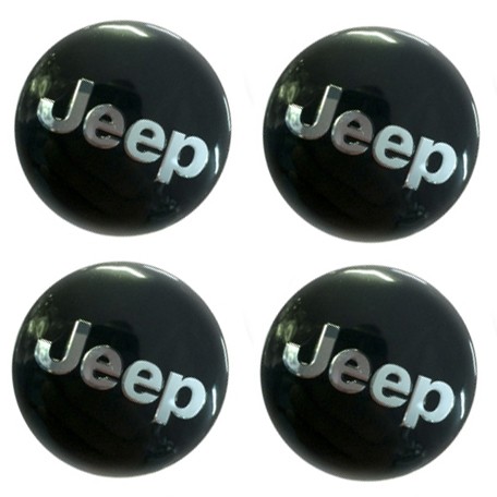 Наклейки на диски Jeep 65 мм линза черные