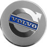 Колпачок на диски Volvo 59|56|10 серебро, синий лого league