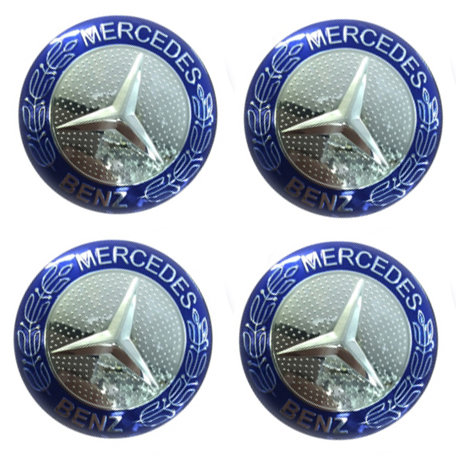 Наклейки на диски Mercedes blue сфера 56 мм