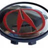 Колпачок на литые диски Acura 58/50/11 хром/красный