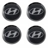Заглушки для диска со стикером Hyundai (64/60/6) черный