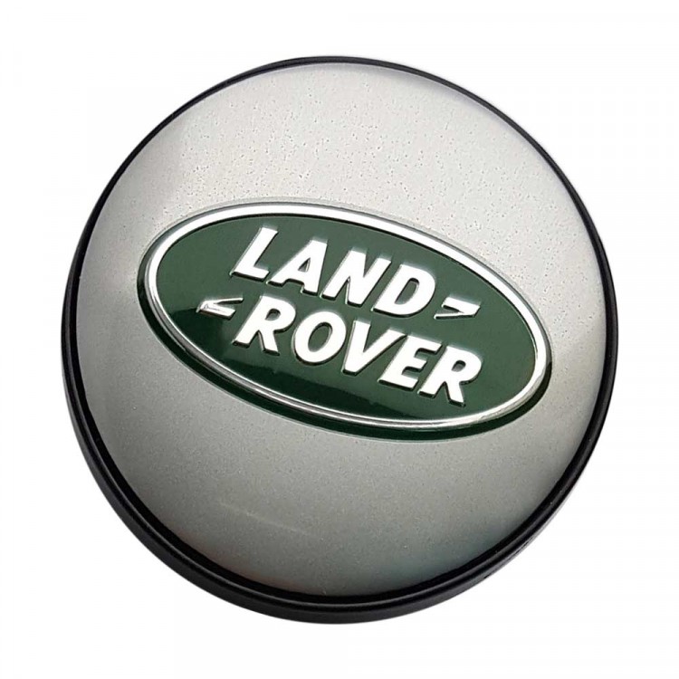 Колпачок на литые диски Land Rover 58/50/11 серебристый с зеленым